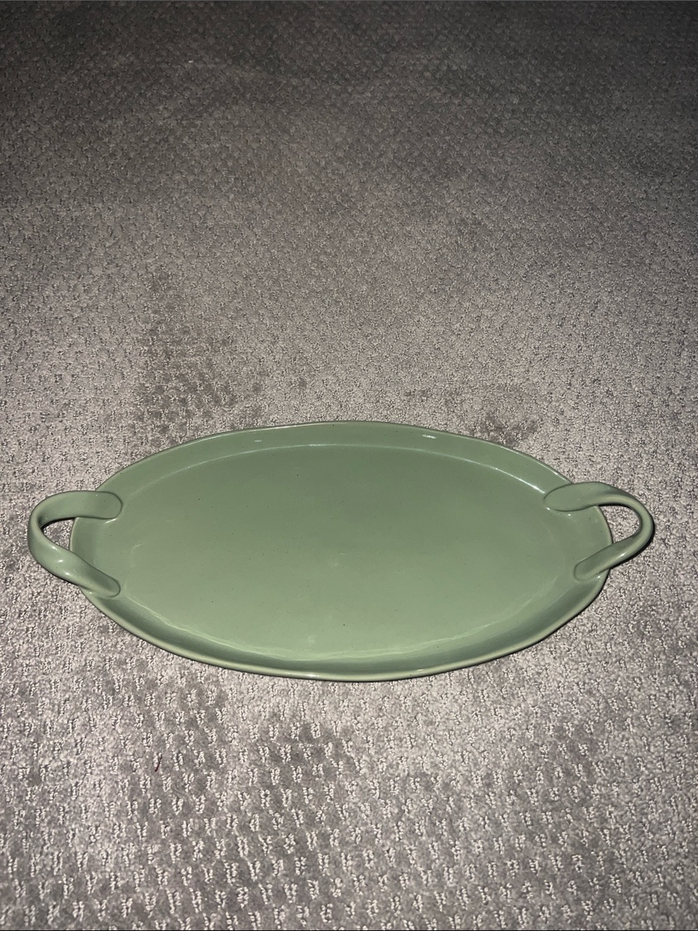 Hearth and Hand Green Ceramic Serving Platter with Handles